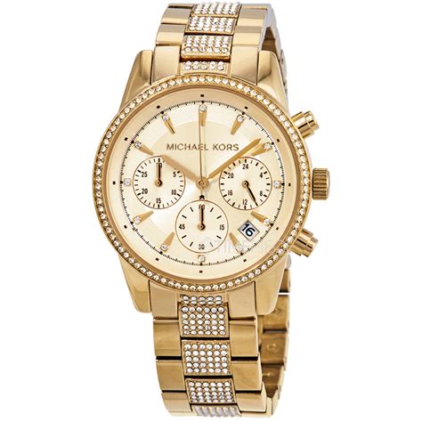 michael kors silver ritz chronograph watch|mk6484.